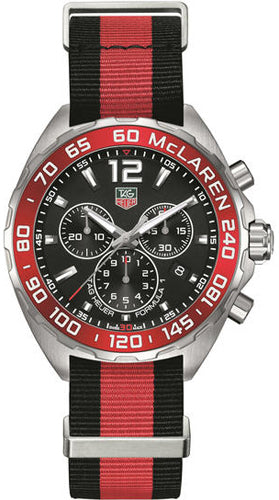 Tag Heuer Formula 1 McLaren Limited Edition Chronograph Black Dial Two Tone NATO Strap Watch for Men - CAZ1112.FC8188 Buy Now By Tag Heuer
