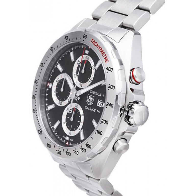 Tag Heuer Formula 1 Calibre 16 Automatic Chronograph Black Dial Silver Steel Strap Watch for Men - CAZ2010.BA0876 Buy Now By Tag Heuer