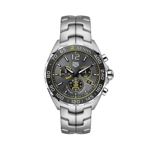 Shop Tag Heuer Formula 1 Ayrton Senna Special Edition Grey Dial Silver Steel Strap Watch for Men - CAZ101AF.BA0637 in USA