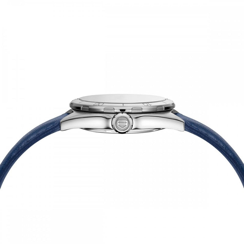 Shop Tag Heuer Formula 1 Quartz Blue Dial Blue Leather Strap Watch for Women - WBJ1412.FC8233 in USA
