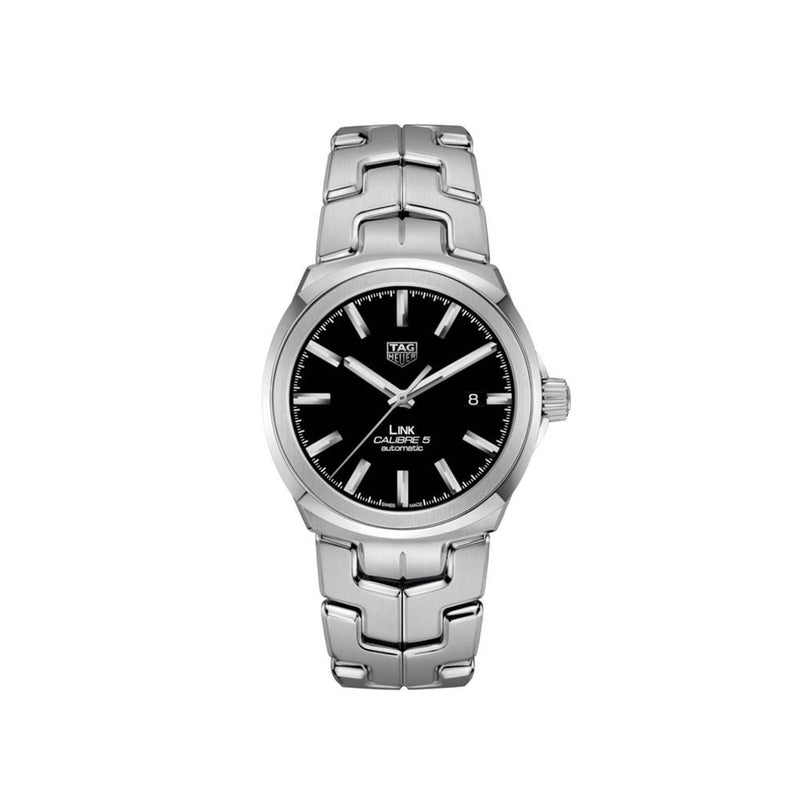 Shop Tag Heuer Link Quartz Black Dial Silver Steel Strap Watch for Women - WBC2110.BA0603 in USA