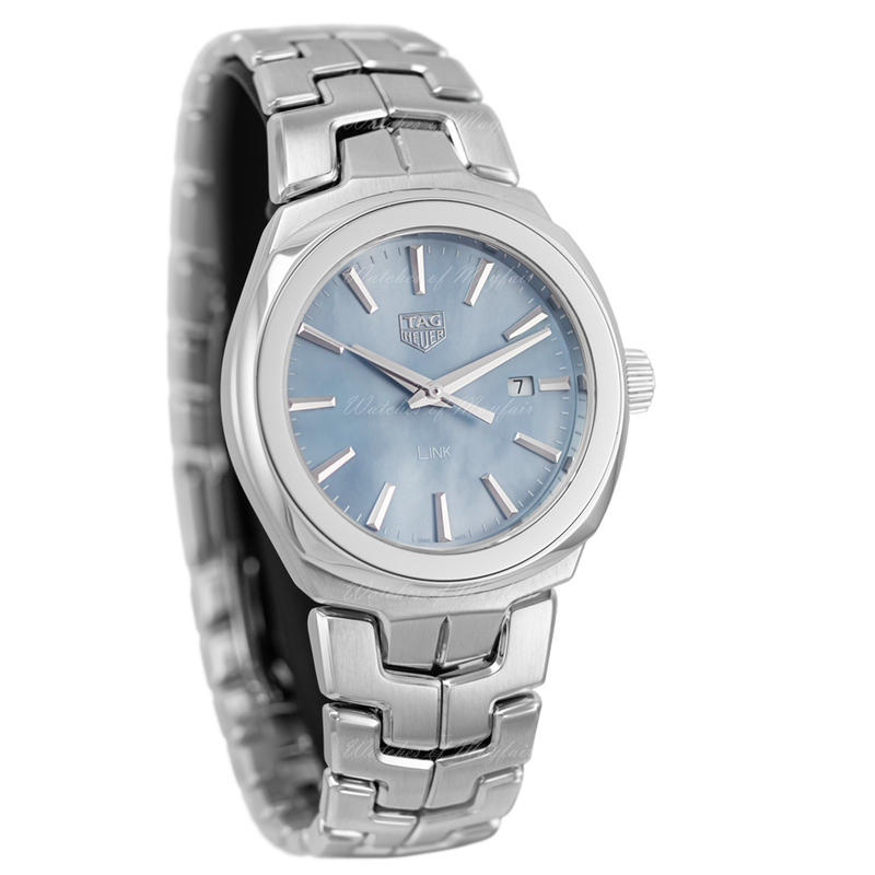 Shop Tag Heuer Link Quartz Mother of Pearl Dial Silver Steel Strap Watch for Women - WBC1311.BA0600 in USA