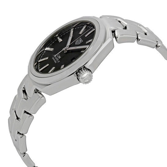 Shop Tag Heuer Link Quartz Black Dial Silver Steel Strap Watch for Women - WBC2110.BA0603 in USA