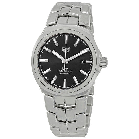 Shop Tag Heuer Link Quartz Black Dial Silver Steel Strap Watch for Women - WBC2110.BA0603 in USA