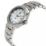 Shop Tag Heuer Link Quartz Diamonds Mother of Pearl Dial Silver Steel Strap Watch for Women - WBC1316.BA0600 in USA