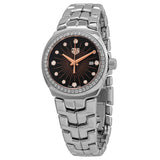 Shop Tag Heuer Link Quartz Diamonds Black Dial Silver Steel Strap Watch for Men - WBC131G.BA0649 in USA