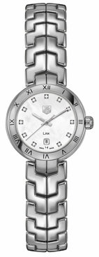 Shop Tag Heuer Link Diamonds Mother of Pearl Dial Silver Steel Strap Watch for Women - WAT1417.BA0954 in USA