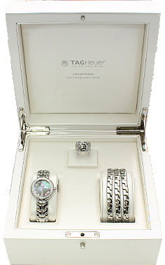 Tag Heuer Link Trilogy Cameron Diaz Diamonds Mother of Pearl Dial Silver Steel Strap Watch for Women - WAT1419.BA0954 Buy Now By Tag Heuer