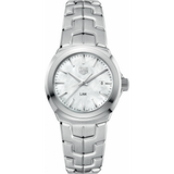 Shop Tag Heuer Link Quartz Mother of Pearl Dial Silver Steel Strap Watch for Women - WBC1310.BA0600 in USA
