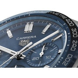 Tag Heuer Carrera Automatic Chronograph Blue Dial Brown Leather Strap Watch for Men - CBN2A1A.FC6537 Buy Now By Tag Heuer