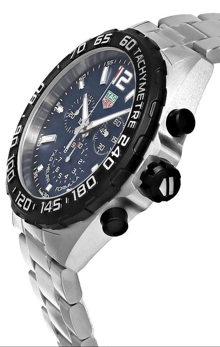 Shop Tag Heuer Formula 1 Chronograph Blue Dial Silver Steel Strap Watch for Men - CAZ101AV.BA0842 in USA