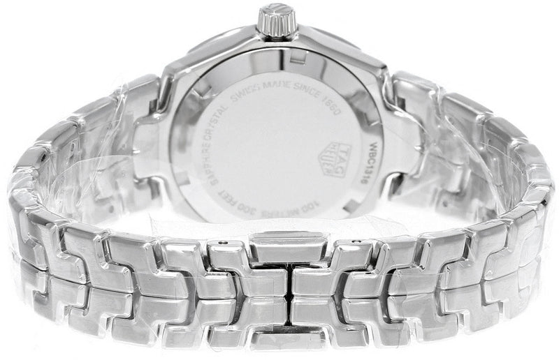 Shop Tag Heuer Link Quartz Diamonds Mother of Pearl Dial Silver Steel Strap Watch for Women - WBC1316.BA0600 in USA