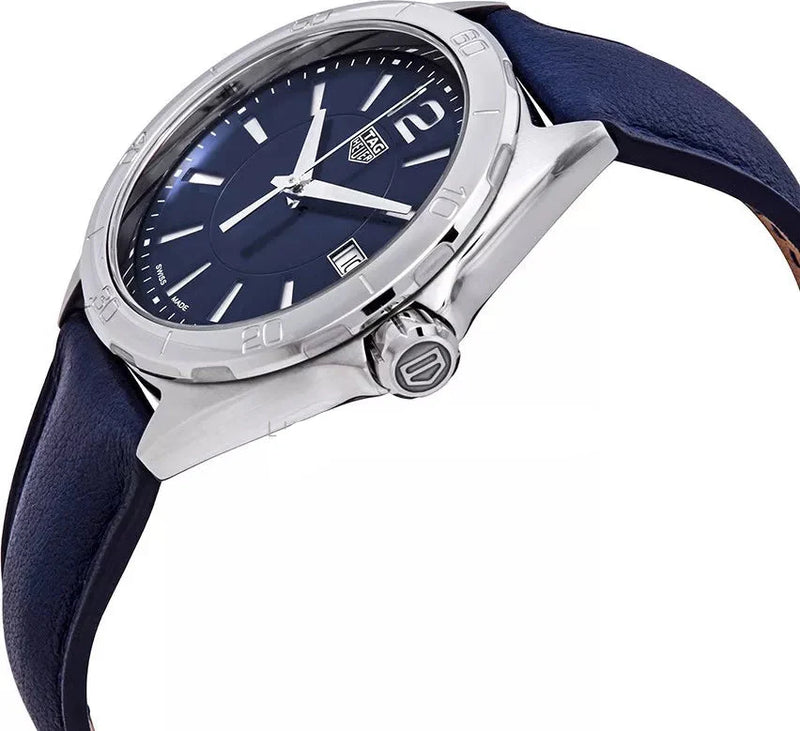 Shop Tag Heuer Formula 1 Quartz Blue Dial Blue Leather Strap Watch for Women - WBJ1412.FC8233 in USA