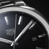 Shop Tag Heuer Link Quartz Black Dial Silver Steel Strap Watch for Women - WBC2110.BA0603 in USA