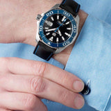 Shop Tag Heuer Aquaracer Calibre 5 Automatic Black Dial Black Nylon Strap Watch for Men - WAY201C.FC6395 in USA