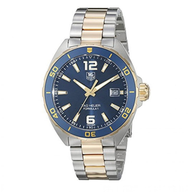 Shop Tag Heuer Formula 1 Analog Blue Dial Two Tone Steel Strap Watch for Men - WAZ1120.BB0879 in USA