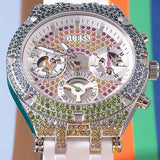 Guess Glitz Pride Limited Edition White Dial White Rubber Strap Watch for Women - GW0407L4 Buy Now By Guess