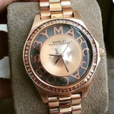 Marc Jacobs Henry Transparent Rose Gold Dial Rose Gold Steel Strap Watch for Women - MBM3339 Buy Now By Marc Jacobs