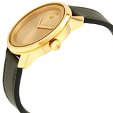 Shop Movado Bold Gold Dial Blue Leather Strap Watch For Men - 3600469 in USA