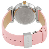 Versace V-Motif Silver Dial Pink Leather Strap Watch for Women - VERE00118