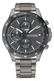 Tommy Hilfiger Bank Grey Dial Grey Steel Strap Watch for Men - 1791719