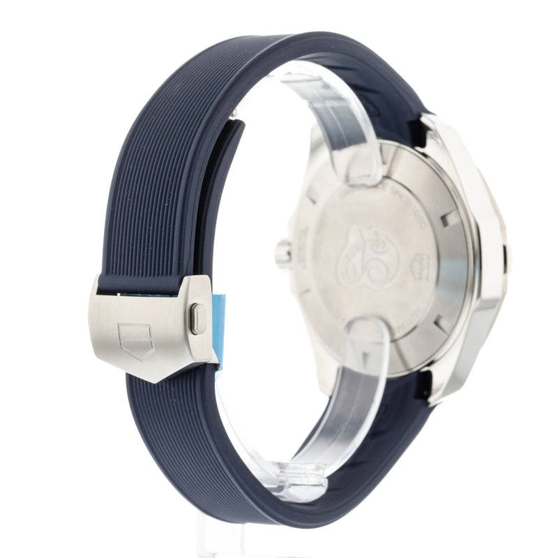 Tag Heuer Aquaracer Calibre 5 Automatic Blue Dial Blue Rubber Strap Watch for Men - WAY201B.FT6150 Buy Now By Tag Heuer