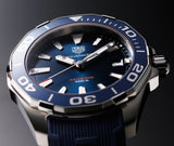 Shop Tag Heuer Aquaracer Blue Dial Blue Rubber Strap Watch for Men - WAY111C.FT6155 in USA