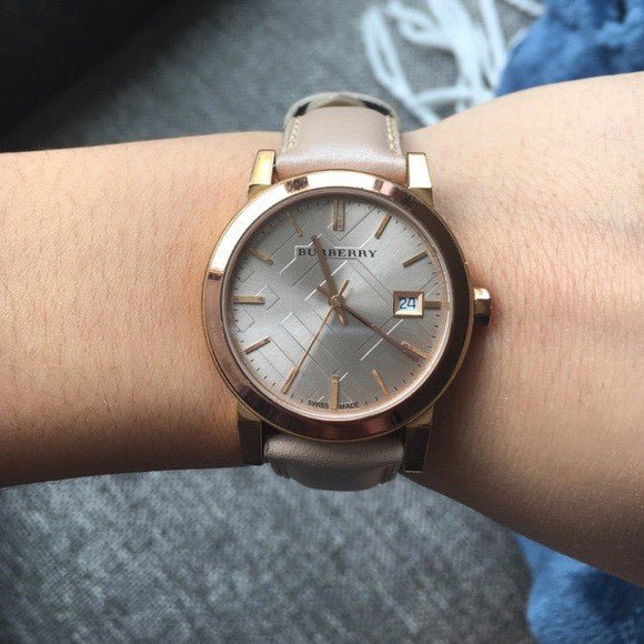 Burberry The City Beige Dial Beige Leather Strap Watch for Women - BU9207 Buy Now By Burberry