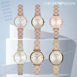 Emporio Armani Classic Kappa White Dial Brown Leather Strap Watch For Women - AR11009 Buy Now By Emporio Armani