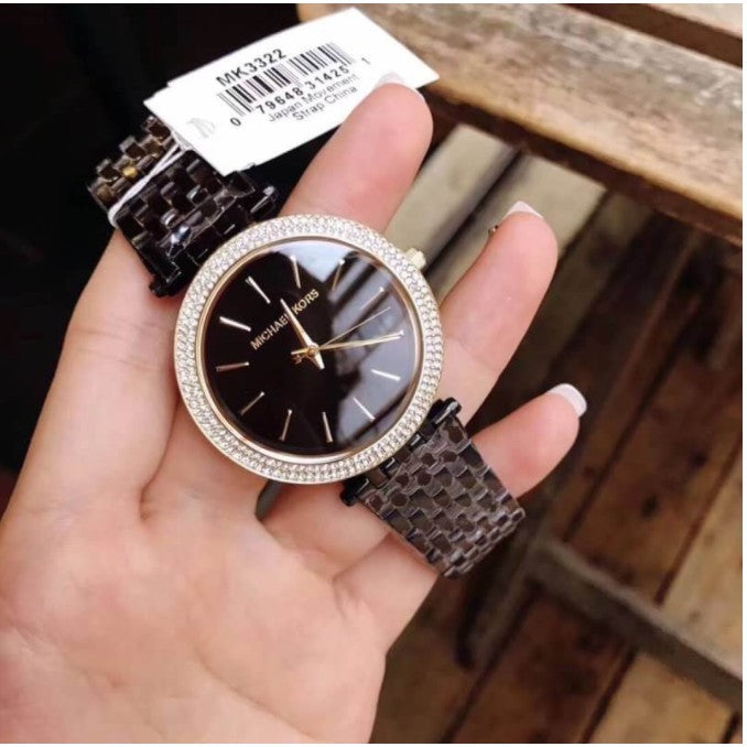 Michael Kors Darci Black Dial Black Steel Strap Watch for Women - MK3322 Buy Now By Michael Kors