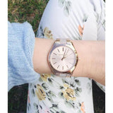 Michael Kors Slim Runway Rose Gold Dial Two Tone Steel Strap Watch for Women - MK4294 Buy Now By Michael Kors