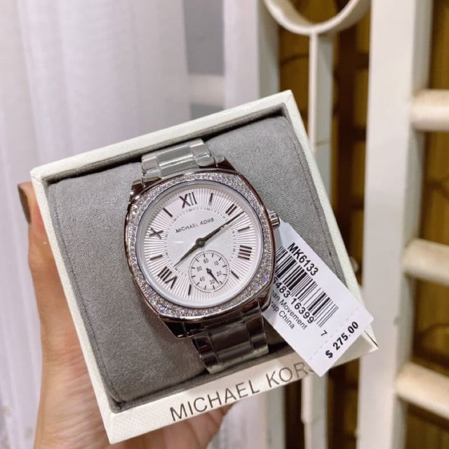 Michael Kors Bryn Quartz Silver Dial Silver Steel Strap Watch For Women - MK6133 Buy Now By Michael Kors