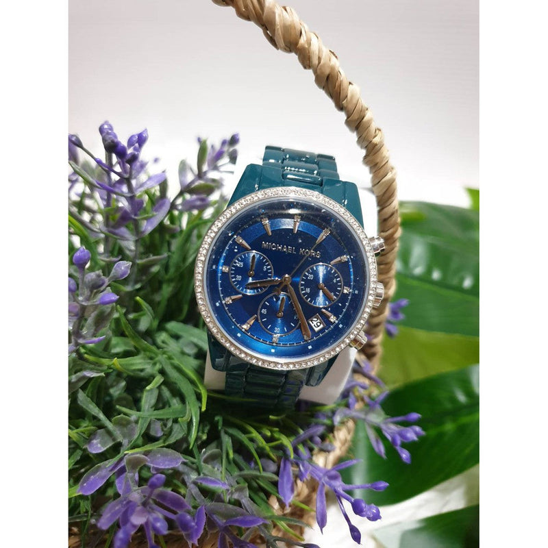 Michael Kors Bradshaw Chronograph Blue Dial Blue Steel Strap Watch For Men - MK6722 Buy Now By Michael Kors