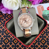 Fossil Riley Multifunction Rose Gold Dial Two Tone Steel Strap Watch for Women - ES4145 Buy Now By Fossil