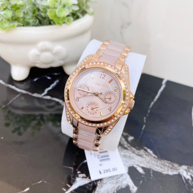 Michael Kors Blair Rose Gold Dial Two Tone Steel Strap Watch for Women - MK6175 Buy Now By Michael Kors