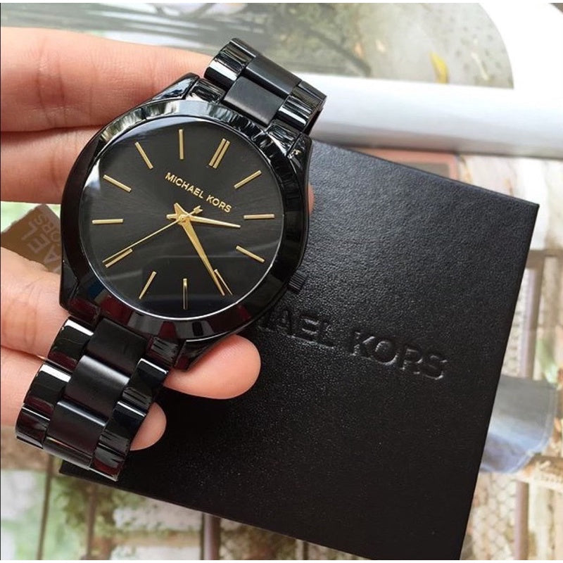 Michael Kors Mini Slim Runway Black Dial Black Steel Strap Watch for Women - MK3587 Buy Now By Michael Kors
