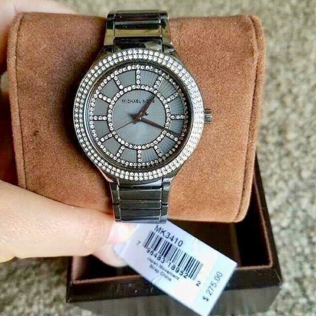 Michael Kors Kerry Gunmetal Dial Steel Strap Watch for Women - MK3410 Buy Now By Michael Kors