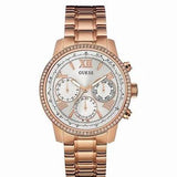 Guess Mini Surprise Analog Silver Dial Rose Gold Steel Strap Watch For Women - W0623L2 Buy Now By Guess