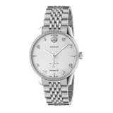 Shop Gucci G Timeless Automatic Silver Dial Silver Steel Strap Watch for Men - YA126354 in USA