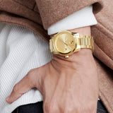 Movado Bold Verso Gold Dial Gold Steel Strap Watch for Men - 3600861 Buy Now By Movado
