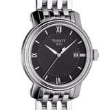 Tissot T Classic Bridgeport Black Dial Silver Steel Strap Watch For Men - T097.410.11.058.00
