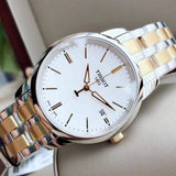 Tissot T Classic Dream White Dial Two Tone Steel Strap Watch for Men - T033.410.22.011.01 Buy Now By Tissot