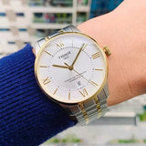 Tissot Chemin des Tourelles Powermatic 80 Silver Dial Two Tone Steel Strap Watch for Men - T099.407.22.038.02