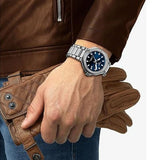 Tissot T Race Chronograph Blue Dial Silver Steel Strap Watch For Men - T141.417.11.041.00