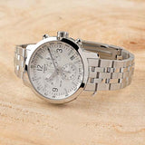 Tissot T Sport PRC 200 Chronograph White Dial Silver Steel Strap Watch For Men - T114.417.11.037.00 Buy Now By Tissot