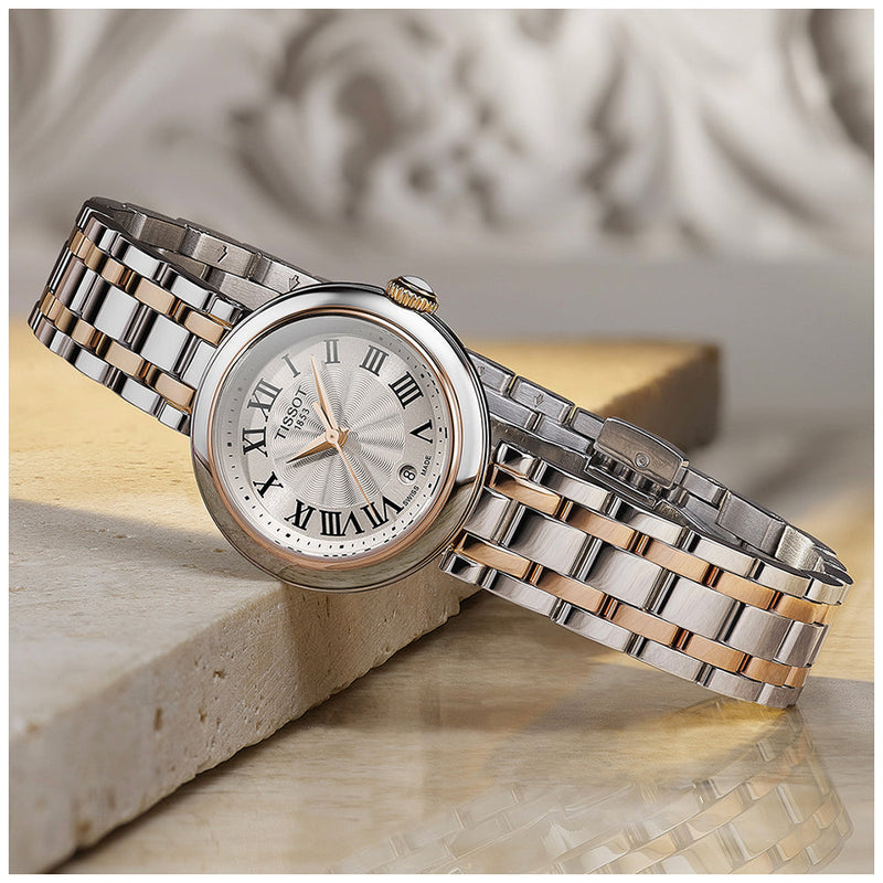 Tissot Bellissima Lady Small Mother of Pearl Dial Two Tone Steel Strap Watch For Women - T126.010.22.013.01 Buy Now By Tissot