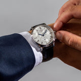 Tissot Carson Premium Chronograph Silver Dial Black Leather Strap Watch For Men - T122.417.16.033.00 Buy Now By Tissot