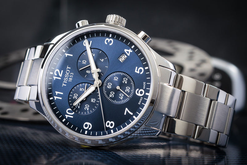 Tissot T Sport Chrono XL Classic Blue Dial Silver Steel Strap Watch For Men - T116.617.11.047.01 Buy Now By Tissot