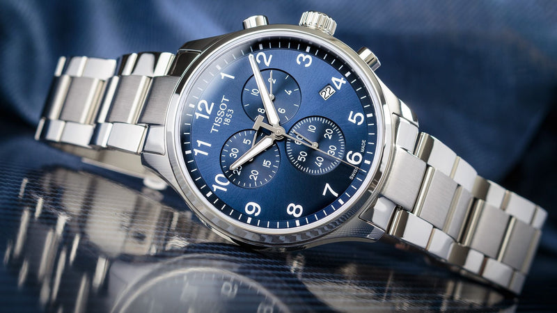 Tissot T Sport Chrono XL Classic Blue Dial Silver Steel Strap Watch For Men - T116.617.11.047.01 Buy Now By Tissot