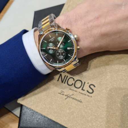 Tissot T Sport Chrono XL Classic Green Dial Two Tone Steel Strap Watch for Men - T116.617.22.091.00 Buy Now By Tissot